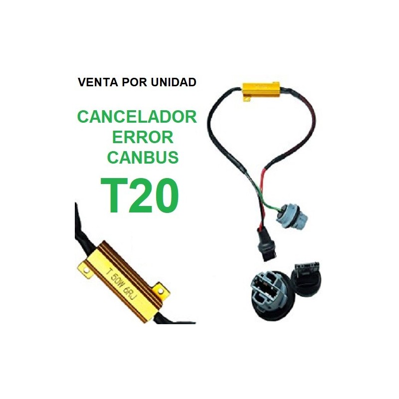 CANCELADOR CANBUS T20 W21W 7440 LED RESISTENCIA