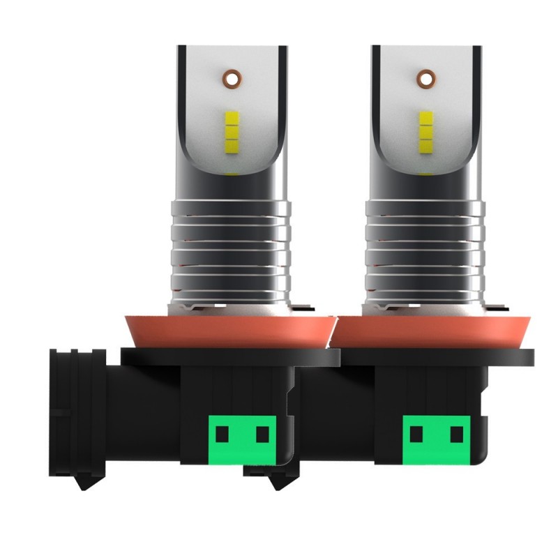 Kit H11 H8 H9 Led 26000 Lúmenes Sin Ventilador Luz Blanca Coche Camión