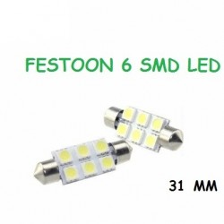 BOMBILLA FESTOON 6 SMD LED 31 MM C5W 